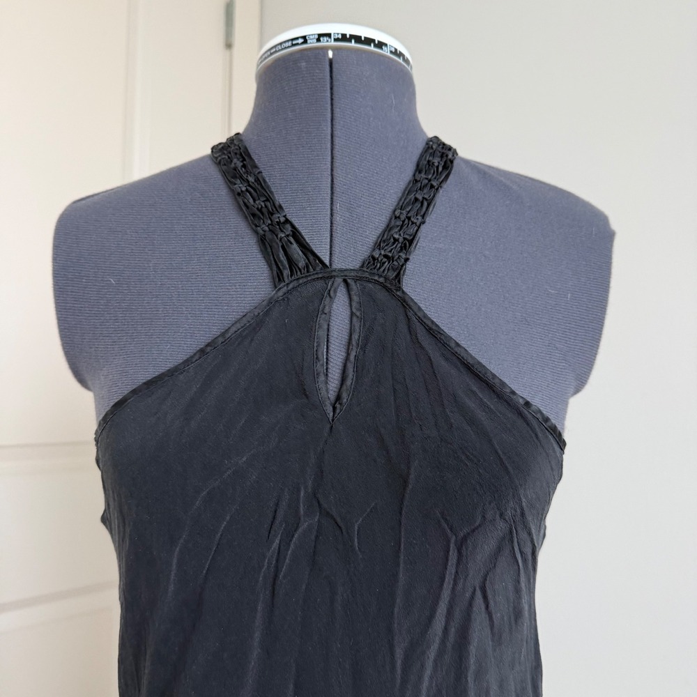 Vintage Y2K Woven Strap High Neck Keyhole‎ Tank